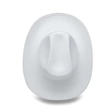 Customizable White Cowgirl Hat for Festivals and Costumes