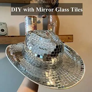 Customizable White Cowgirl Hat for Festivals and Costumes