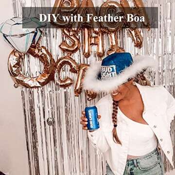 Customizable White Cowgirl Hat for Festivals and Costumes