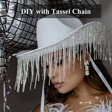 Customizable White Cowgirl Hat for Festivals and Costumes
