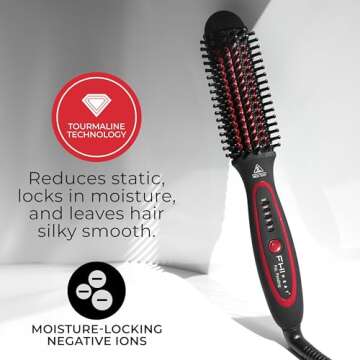 FHI Heat Stylus Thermal Styling Brush — Multi-Functional Thermal Brush for Smoothing, Volumizing, Curling, Flipping — Thermal Round Brush w/Tourmaline Ceramic for Frizz-Free, Smooth Hair