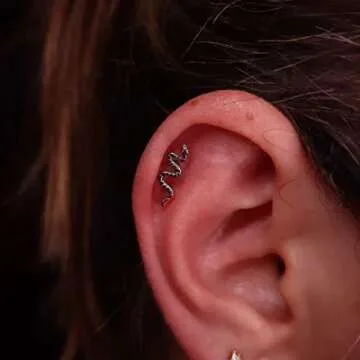 FINE4U Hypoallergenic Snake Piercing Jewelry for All