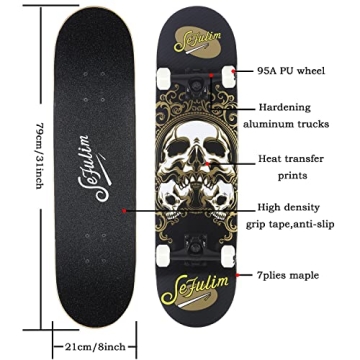 Sefulim Skateboard for All Ages - Strong & Stylish