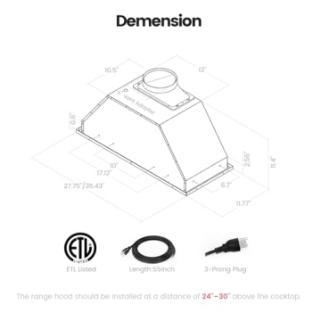 Effortless Cooking with JOCO 30 Inch Range Hood Insert