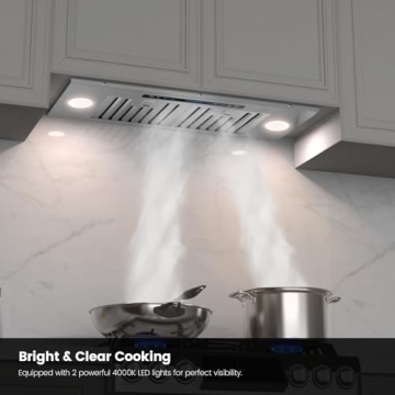 JOCO 30 Inch Range Hood 900 CFM Built-In Kitchen Vent