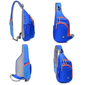 Peicees Waterproof Sling Backpack Unisex Casual Daypack