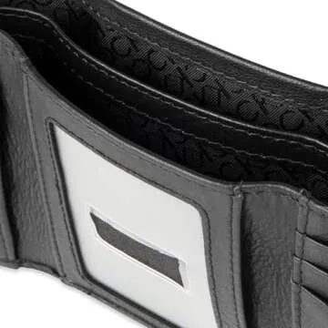 Calvin Klein Men's RFID Leather Trifold Wallet - Elegant & Practical