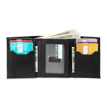 Calvin Klein Men's RFID Leather Trifold Wallet - Elegant & Practical
