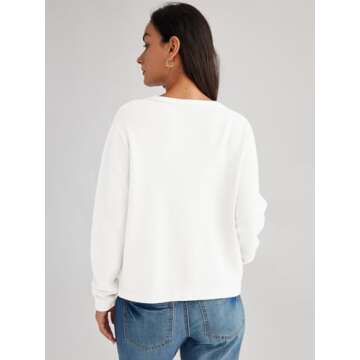 EFAN Womens Cropped Cardigan Sweaters 2024 Fall Trendy Lightweight Knit Tweed Blazer Jackets Dressy Casual Fashion Cashmere Outfits Cute Clothes White M