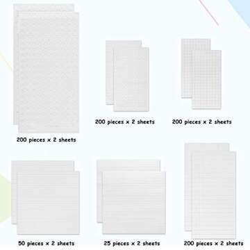 Zonon 12 Sheets Foam Dots Foam Adhesive 3D Square Strip Round Dual Adhesive Foam Mount for Halloween...