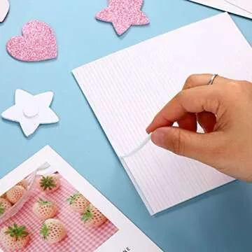 Zonon 12 Sheets Foam Dots Foam Adhesive 3D Square Strip Round Dual Adhesive Foam Mount for Halloween Christmas Wedding Scrapbook DIY Crafts Office Supplies