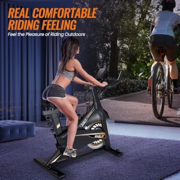 Compact Quiet Indoor Exercise Bike with LCD Monitor