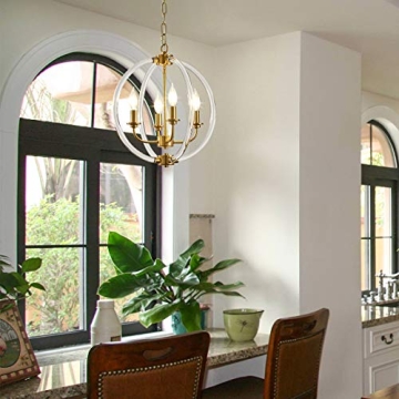 Elegant Reaketon Modern Chandelier with Brass Finish