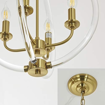 Elegant Reaketon Modern Chandelier with Brass Finish