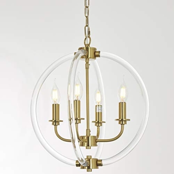 Elegant Reaketon Modern Chandelier with Brass Finish