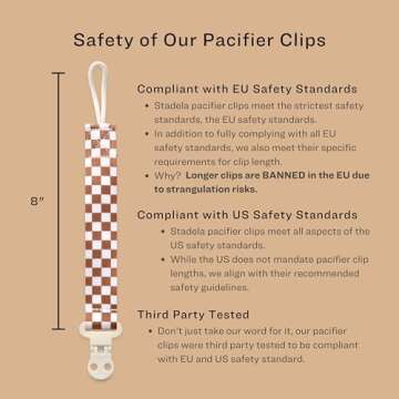 Stadela Baby Pacifier Clip Holder - Stylish 4 Pack Gift Set