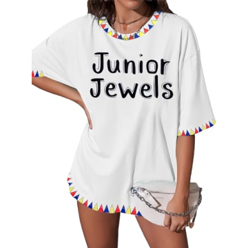 Junior Jewels Shirt Women Pop Music Tshirt for Country Concert Fans 90s Graphic Tees White