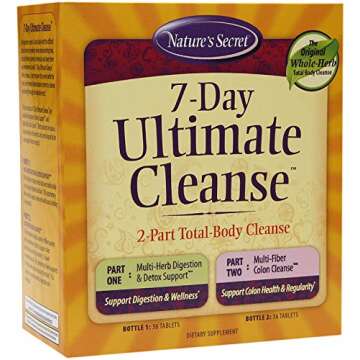 Nature's Secret 7 Day Ultimate Cleanse - 2 Part Total Body Cleanse for Digestive Health