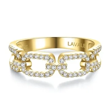 LAVALE Moissanite Rings for Women, 60Pcs D Color VVS1 Clarity Lab Created Diamond Sterling Silver Ri...