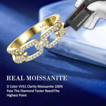 Elegant LAVALE Moissanite Rings for Women in Sterling Silver