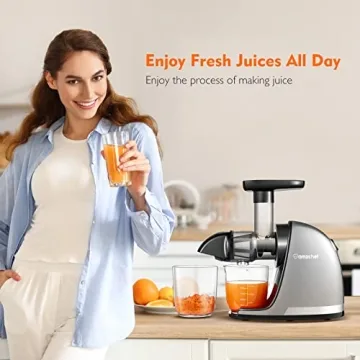 AMZCHEF Masticating Juicer - Nutrient-Rich Cold Press Juice