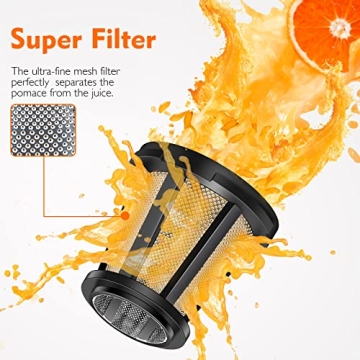 AMZCHEF Masticating Juicer - Nutrient-Rich Cold Press Juice