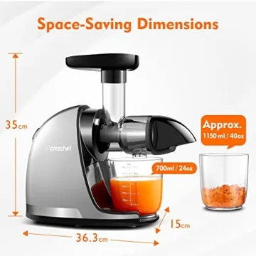 AMZCHEF Masticating Juicer - Nutrient-Rich Cold Press Juice