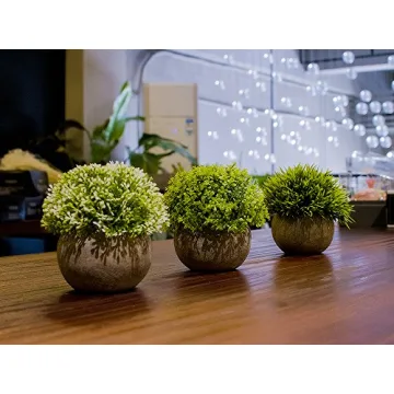 Opps Artificial Mini Plants in Gray Pot - Set of 3