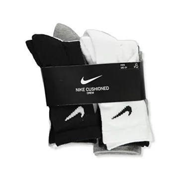 Nike Youth Cushioned Crew Socks - 6-Pack for Kids