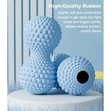 KITWILD Peanut Massage Ball, Double Lacrosse Massage Roller Ball for Deep Tissue Muscle Massage, Physical Therapy, Myofascial Release, Muscle Knots, and Yoga Therapy