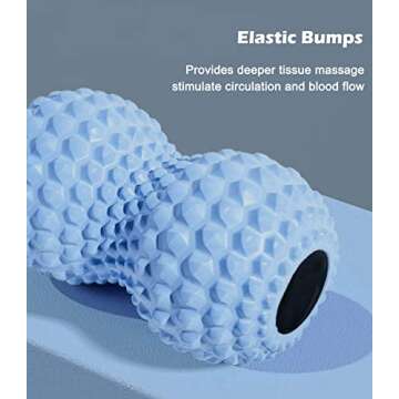 KITWILD Peanut Massage Ball, Double Lacrosse Massage Roller Ball for Deep Tissue Muscle Massage, Physical Therapy, Myofascial Release, Muscle Knots, and Yoga Therapy