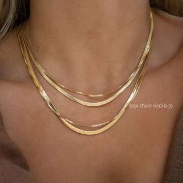Freekiss Gold Layered Necklace for Women - Trendy Design