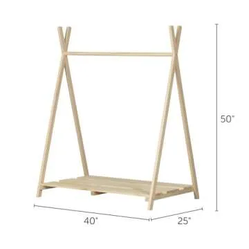 South Shore Kids Scandinavian Clothes Rack in Natural Pine