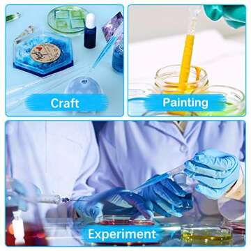 ovsor 100PCS Plastic Disposable Transfer Pipettes, 3ml Calibrated Pipette Dropper for and Science Laboratory