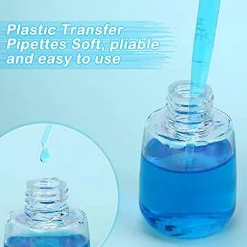ovsor 100PCS Plastic Disposable Transfer Pipettes, 3ml Calibrated Pipette Dropper for and Science Laboratory