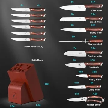 Imarku 16-Piece Kitchen Knife Set - Sharp & Stylish