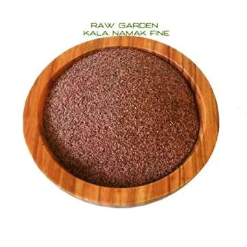 Raw Garden Kala Namak 16 OZ Fine Grain, Vegan,Sulfur Salt (Himalayan Black Salt) Easy-To-Use Shaker Bottle