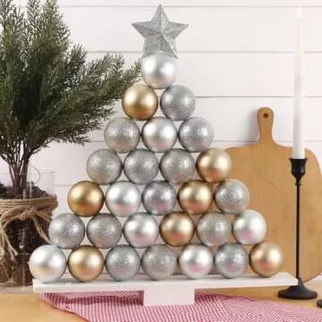 DIY Christmas Balls Ornament Tree Set for Festive Decor