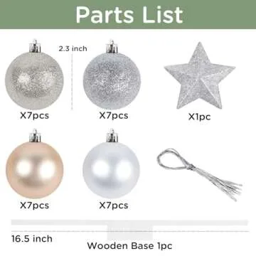 DIY Christmas Balls Ornament Tree Set for Festive Decor