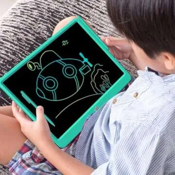 FLUESTON LCD Writing Tablet, Doodle Board Toys Gifts for 3-8 Year Old Girls Boys, 15 Inch Colorful E...
