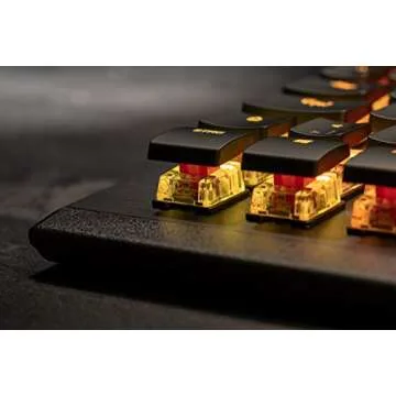 ROCCAT Vulcan 121 AIMO Linear Mechanical Titan Switch Full-size PC Gaming Keyboard with Per-key AIMO RGB Lighting, Anodized Aluminum Top Plate and Detachable Palm Rest – Black