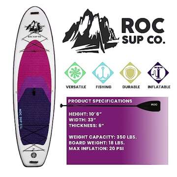 Roc Inflatable SUP Board with Premium Accessories