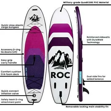 Roc Inflatable SUP Board with Premium Accessories