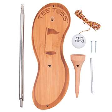 Deluxe Ring Toss Game for Adults, Indoor or Outdoor Hook and Ring Game, Golf Gifts for Men, Man Cave Décor