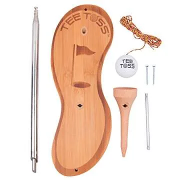 Deluxe Ring Toss Game for Adults, Indoor or Outdoor Hook and Ring Game, Golf Gifts for Men, Man Cave Décor