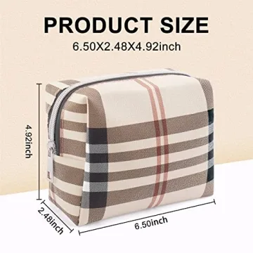 MAANGE Small PU Leather Makeup Bag for Travel Women