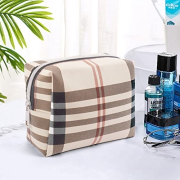 MAANGE Small PU Leather Makeup Bag for Travel Women