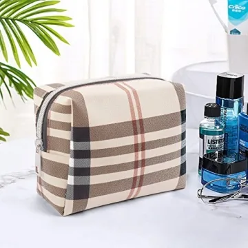 MAANGE Small PU Leather Makeup Bag for Travel Women