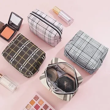 MAANGE Small PU Leather Makeup Bag for Travel Women