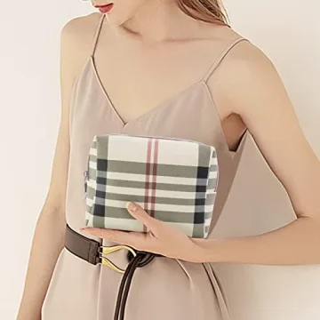 MAANGE Small PU Leather Makeup Bag for Travel Women